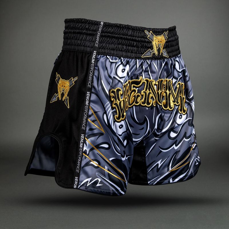 Мъжки шорти за тренировка Venum Wolf Atak Muay Thai Shorts black/grey 3