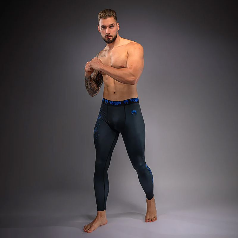 Мъжки тренировъчен клин Venum Thunder Dragon Spats Black/Royal Blue 2
