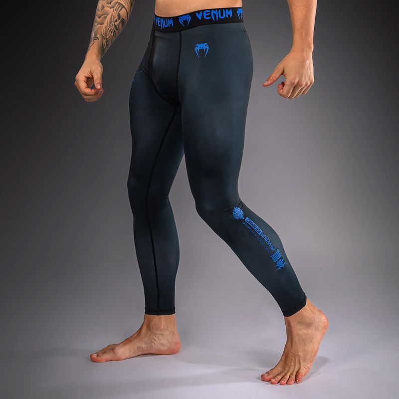 Мъжки тренировъчен клин Venum Thunder Dragon Spats Black/Royal Blue 5