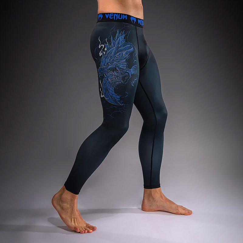 Мъжки тренировъчен клин Venum Thunder Dragon Spats Black/Royal Blue 6