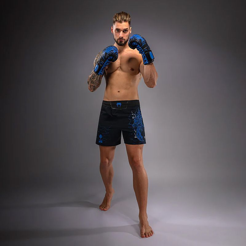 Мъжки тренировъчни шорти Venum Thunder Dragon Black/Royal Blue 2