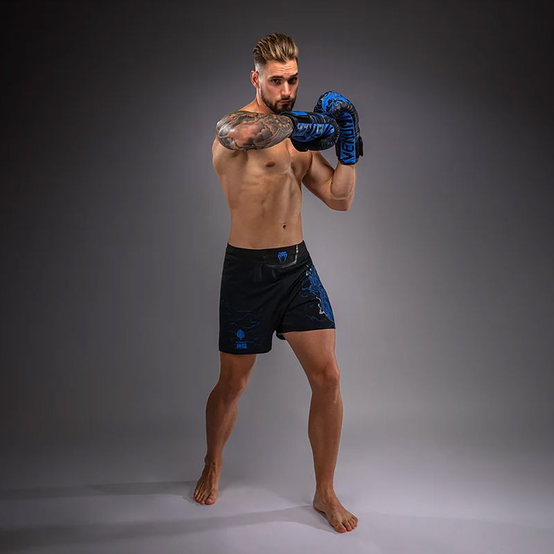 Мъжки тренировъчни шорти Venum Thunder Dragon Black/Royal Blue 4