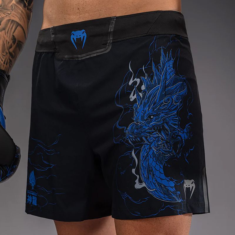 Мъжки тренировъчни шорти Venum Thunder Dragon Black/Royal Blue 6