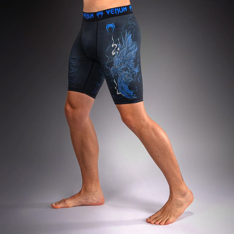 Мъжки тренировъчни шорти Venum Thunder Dragon Vale Tudo Black/Royal Blue 5