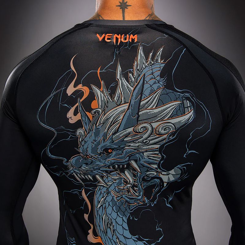Рашгард с дълъг ръкав Venum Thunder Dragon black/grey/copper 6