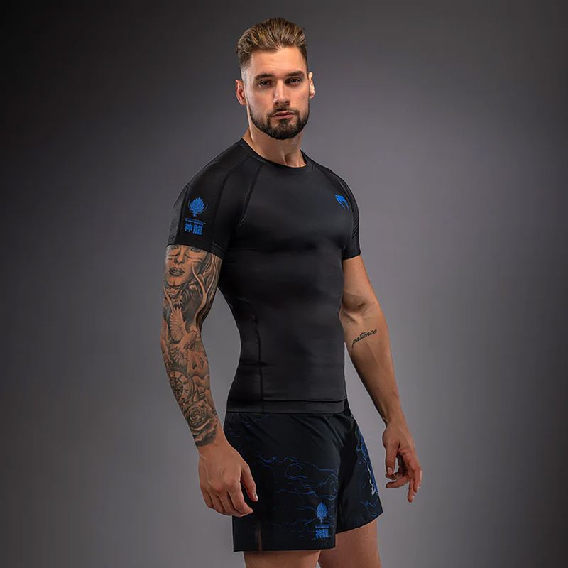 Мъжки рашгард Venum Thunder Dragon black/royal blue 3