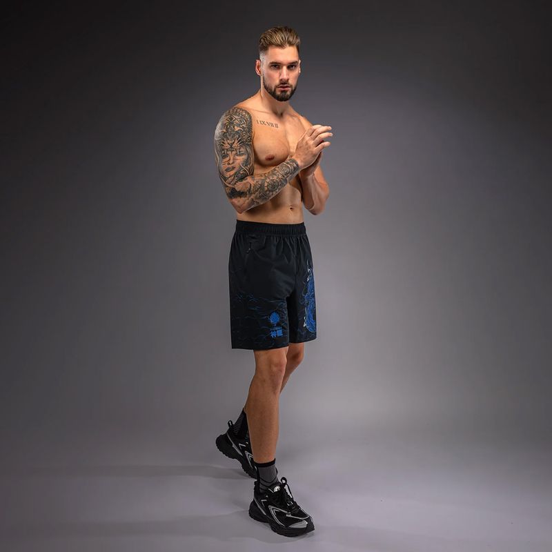 Мъжки тренировъчни шорти Venum Thunder Dragon Training Black/Royal Blue 4