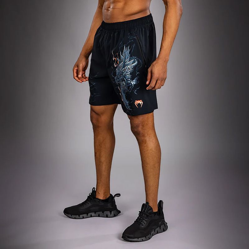 Мъжки тренировъчни шорти Venum Thunder Dragon Training Black/Grey/Copper 4
