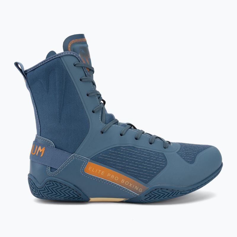 Боксьорски обувки Venum Elite Neo Boxing steel blue/orange 2