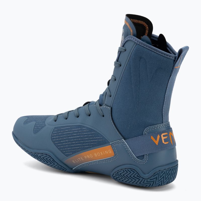 Боксьорски обувки Venum Elite Neo Boxing steel blue/orange 3