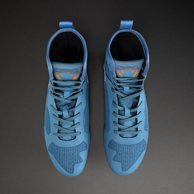 Боксьорски обувки Venum Elite Neo Boxing steel blue/orange 2