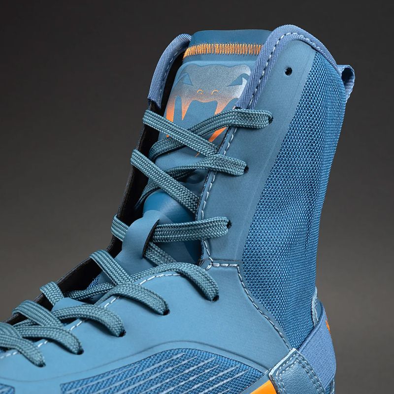 Боксьорски обувки Venum Elite Neo Boxing steel blue/orange 4