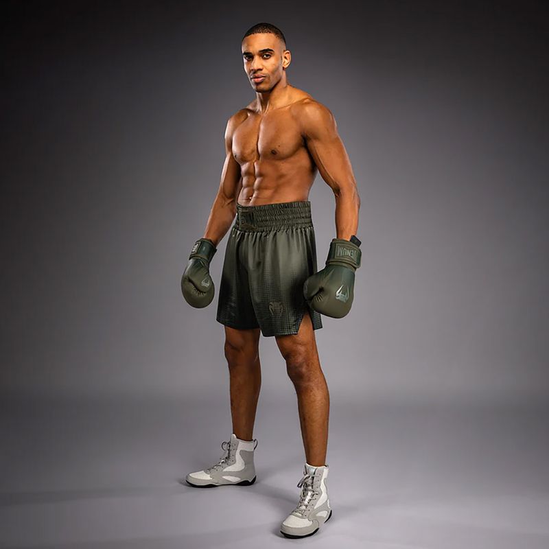 Мъжки боксьорски шорти Venum Stealth Boxing Khaki/Dark Green 4