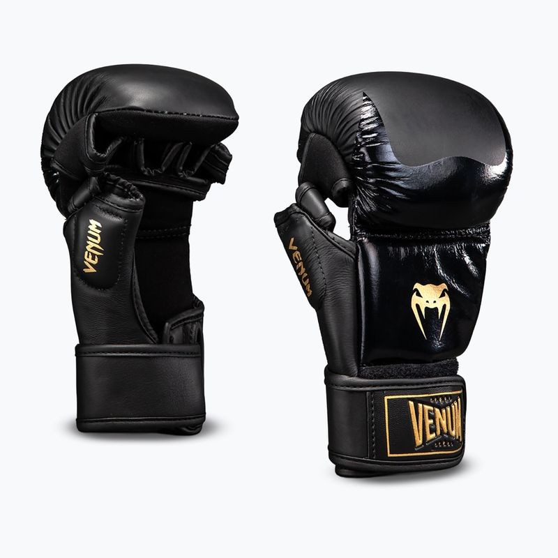 Ръкавици за ММА Venum Attack 2.0 Sparring Leather black/gold 2