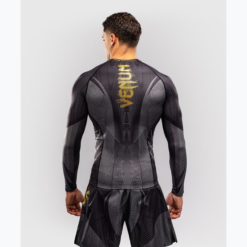Мъжки рашгард с дълги ръкави Venum Galactic 3.0 Rashguard LS black/gold 2