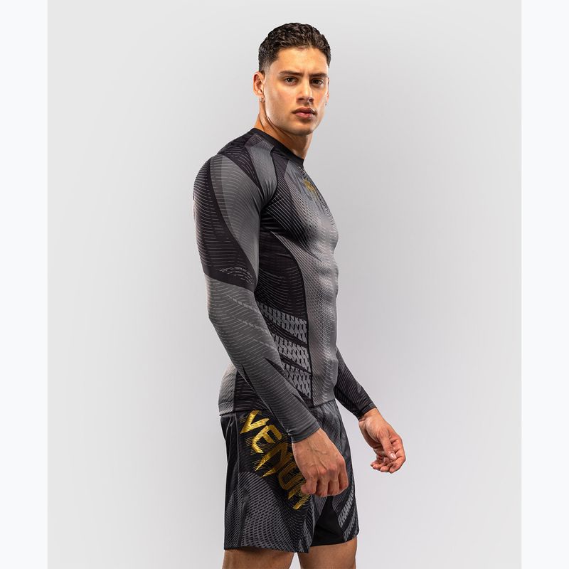Мъжки рашгард с дълги ръкави Venum Galactic 3.0 Rashguard LS black/gold 4