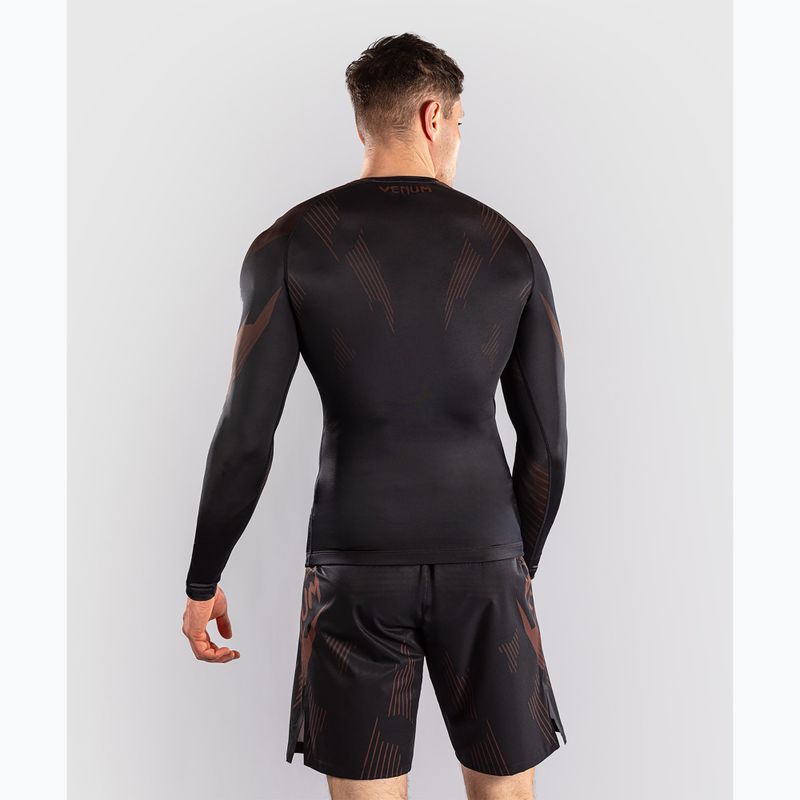 Мъжки рашгард с дълги ръкави Venum No-Gi 6.0 Rashguard black/brown 3