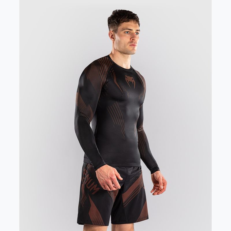 Мъжки рашгард с дълги ръкави Venum No-Gi 6.0 Rashguard black/brown 5