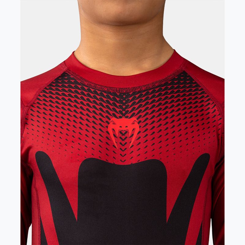 Детски рашгард с дълги ръкави Venum Attack Rashguard LS black/red 5