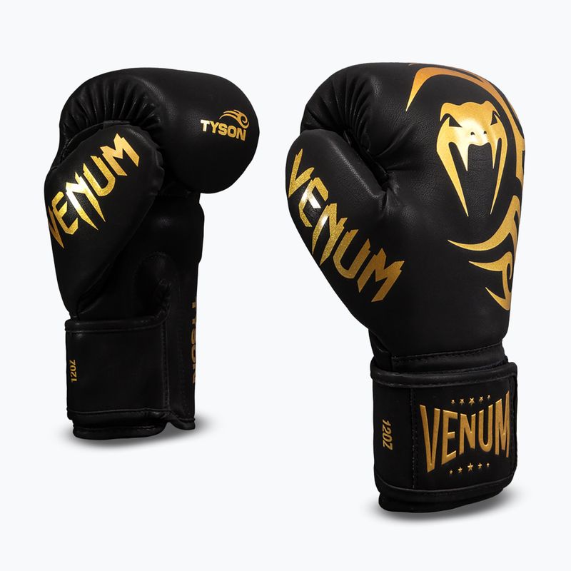 Боксови ръкавици Venum Mike Tyson Replica Boxing black/gold 2