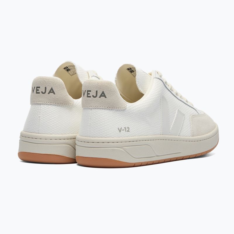 Дамски обувки VEJA V-12 Leather white/natural 3