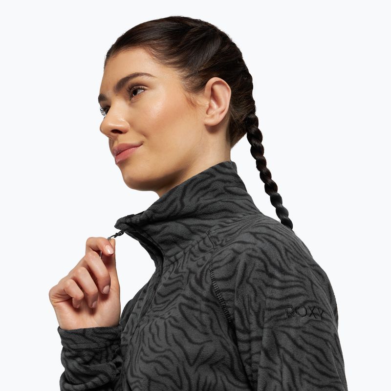 Женски суитшърт за сноуборд ROXY Cascade 2021 true black zebra print 5