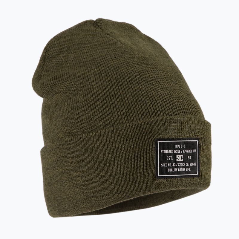 Мъжка зимна шапка DC Label olive night