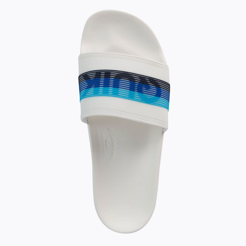 Мъжки джапанки Quiksilver Rivi Wordmark Slide white/white/blue 6