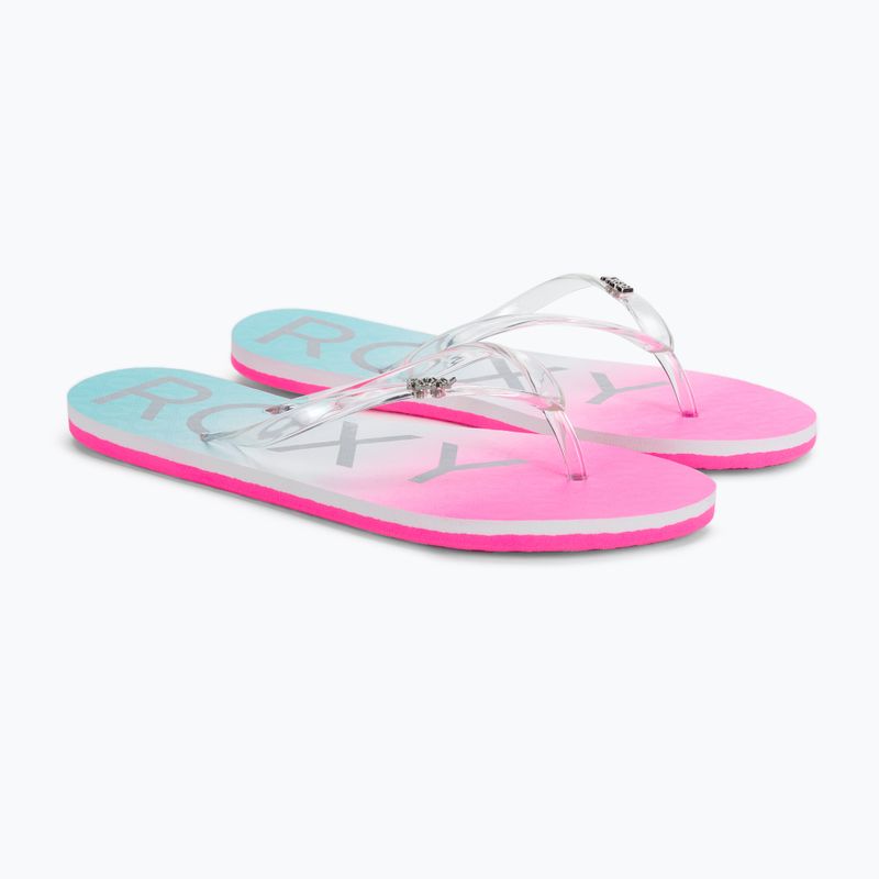 Дамски джапанки ROXY Viva Jelly 2021 white/crazy pink/turquoise 5