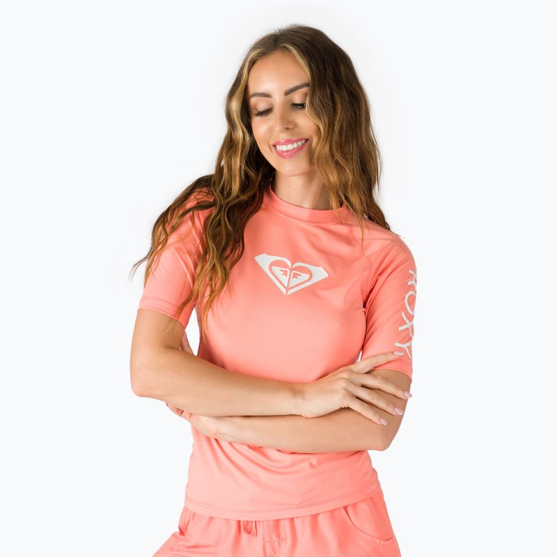 Дамска тениска за плуване ROXY Whole Hearted 2021 fusion coral