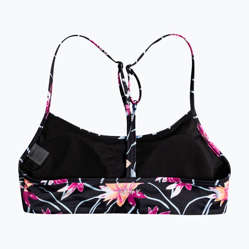 Горна част на бански костюм ROXY Active Bralette 2021 anthracite/floral flow 6