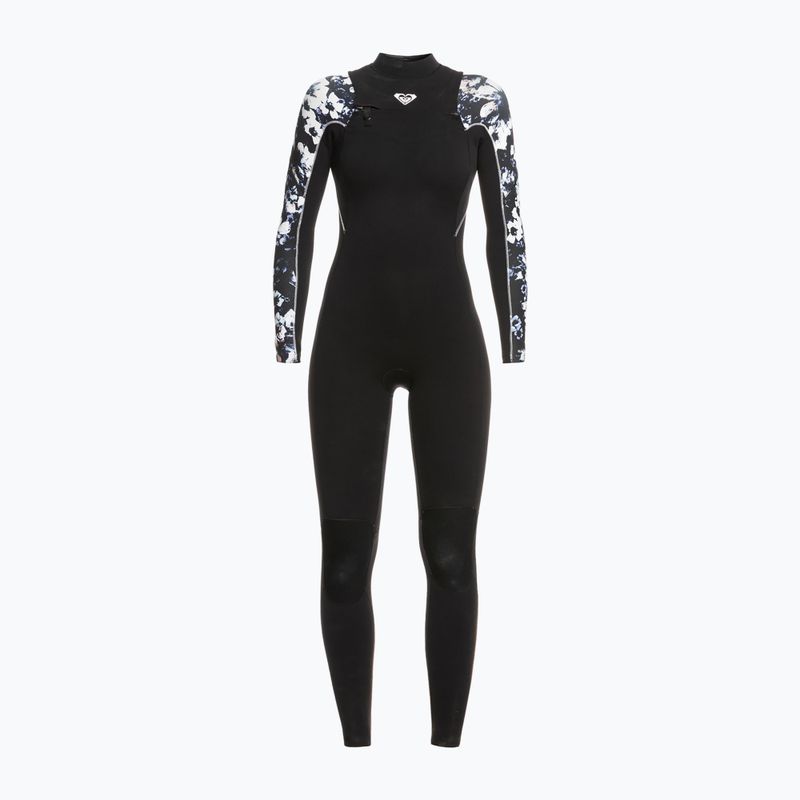 Дамски скафандър ROXY 3/2 Elite XT ST Printed FZ GBS 2021 true black/black flowers