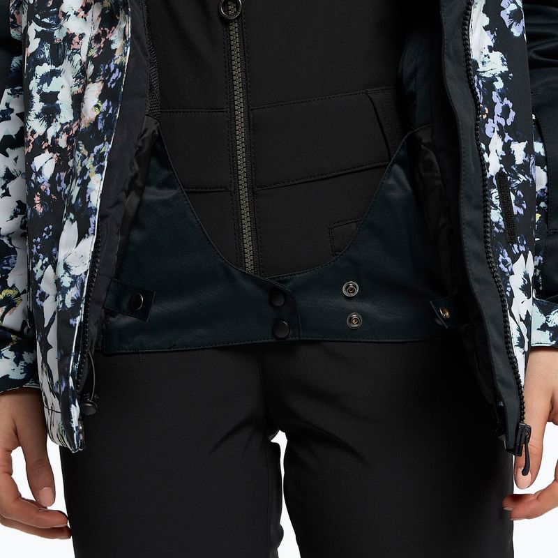 Дамско яке за сноуборд ROXY Jetty Block 2021 true black black flowers 13