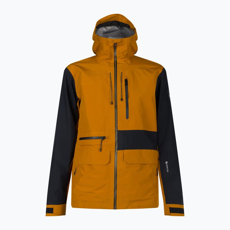 Мъжко яке за сноуборд Quiksilver Hlpro S Carlson 3l Gore-Tex жълто-черно EQYTJ03383