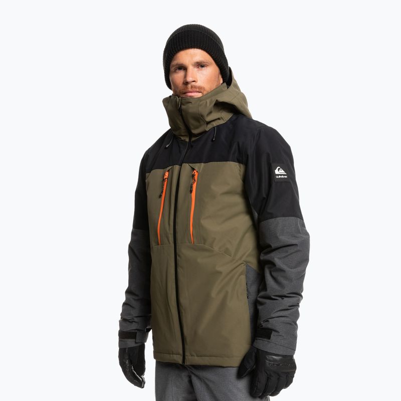 Мъжко яке за сноуборд Quiksilver Mission Plus чернозелено EQYTJ03371 7