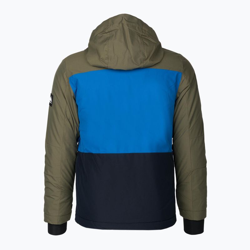 Детско яке за сноуборд Quiksilver Side Hit зелено-синьо EQBTJ03158 2