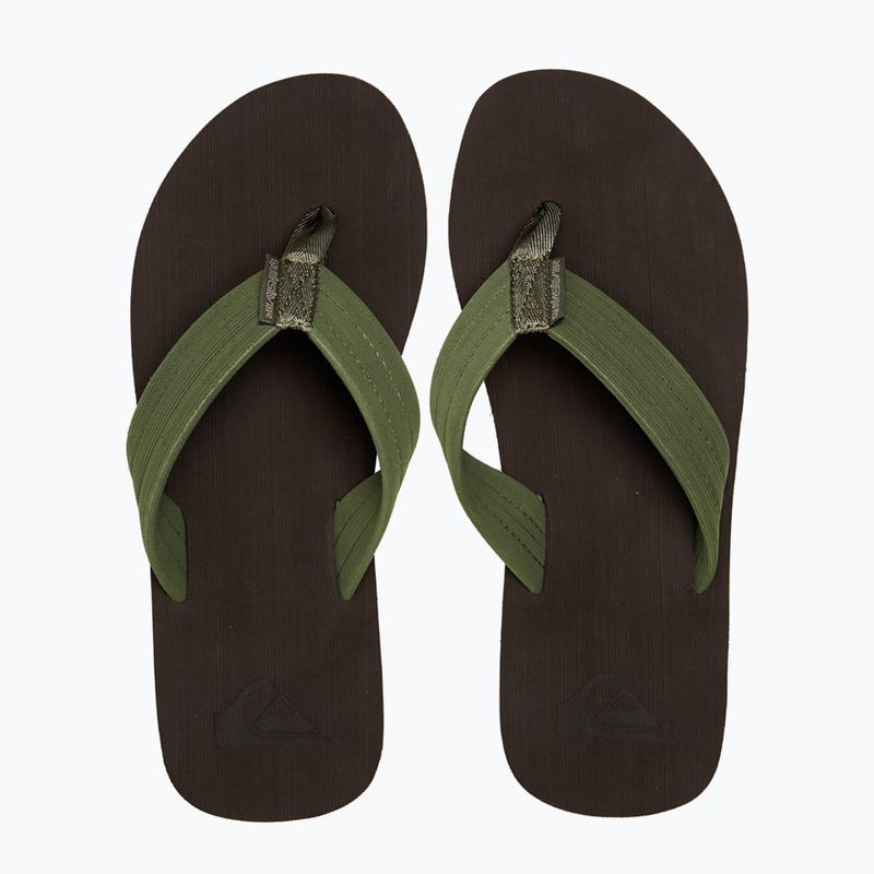 Мъжки джапанки Quiksilver Molokai Layback Textured кафяви AQYL101266 12