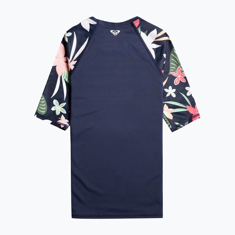 Детска тениска за плуване ROXY Printed Sleeves 2021 mood indigo alma swim 2