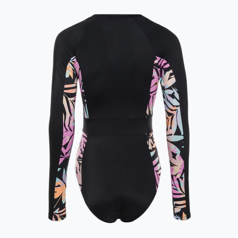 Дамски бански костюм от една част ROXY Active Onesie 2021 anthracite zebra jungle 2