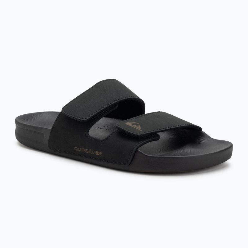 Quiksilver Мъжки джапанки Rivi Leather Double Adjust black 1