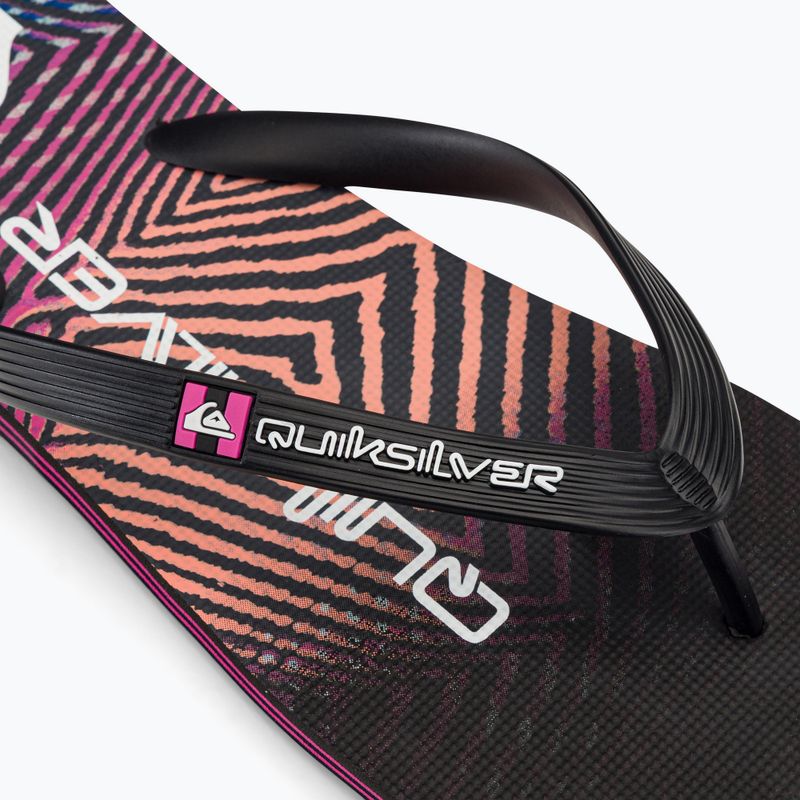 Мъжки джапанки Quiksilver Molokai Wordblock в черно и розово AQYL101287 7