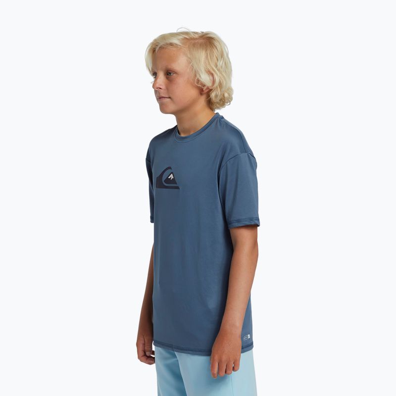 Детска тениска за плуване Quiksilver Solid Streak SS Y с надпис Sea 4