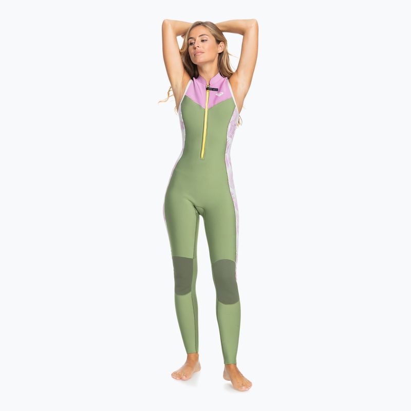 Дамски неопренов костюм за плуване ROXY 1,5 mm Long John palmed out light gray 3