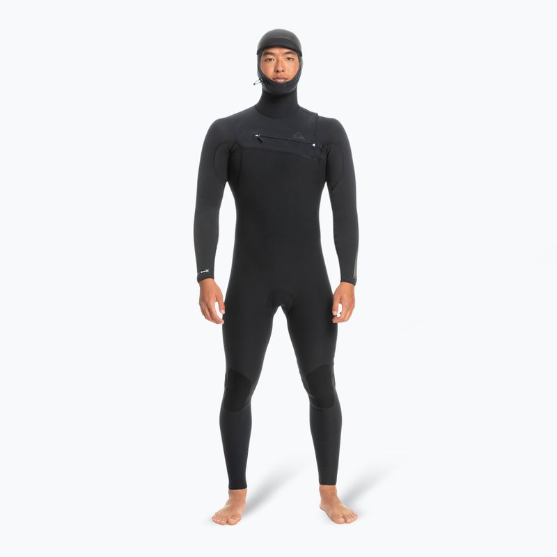 Мъжки неопренов костюм за плуване Quiksilver Highline 5/4/3 Chest Zip Hooded black