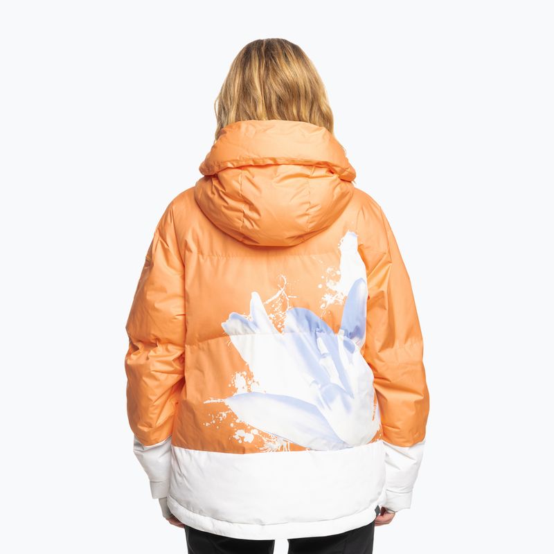 Дамско яке за сноуборд ROXY Chloe Kim Puffy mock orange 2