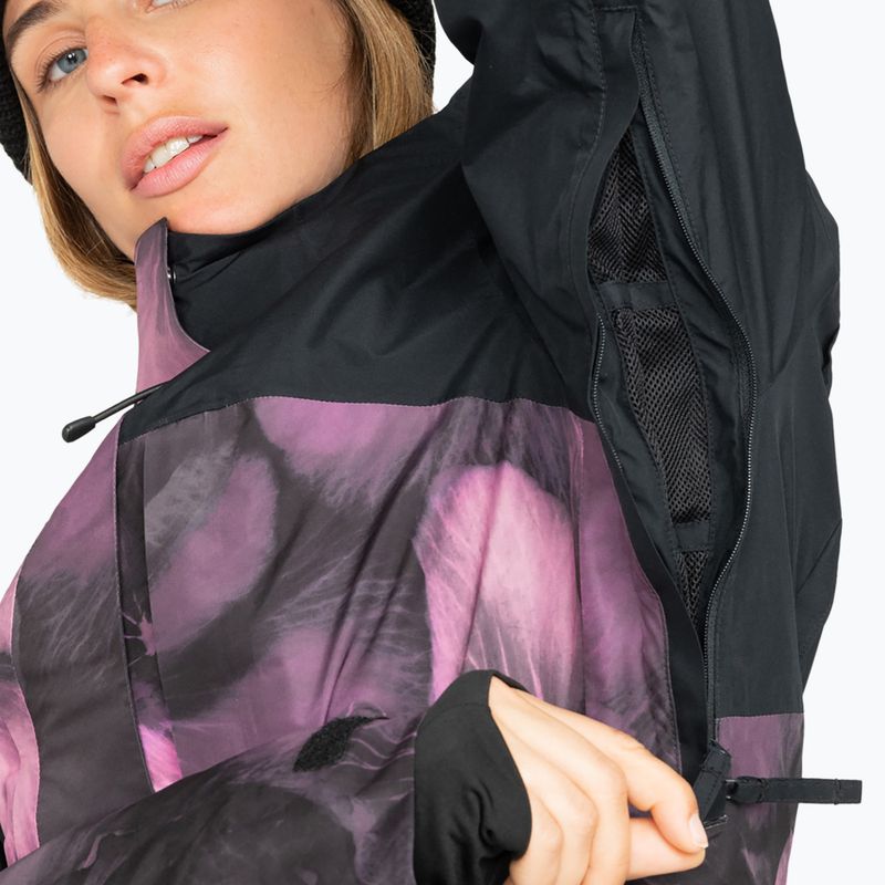 Дамско яке за сноуборд ROXY Gore-Tex Glade Printed true black pansy pansy 3
