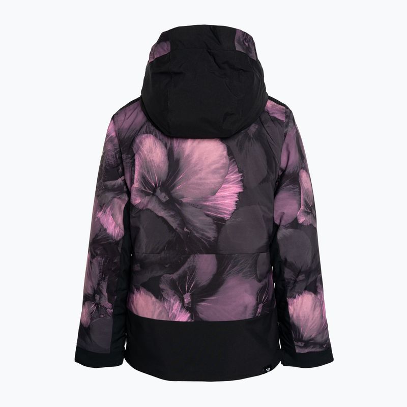 Детско яке за сноуборд ROXY Silverwinter Girl true black pansy pansy 4