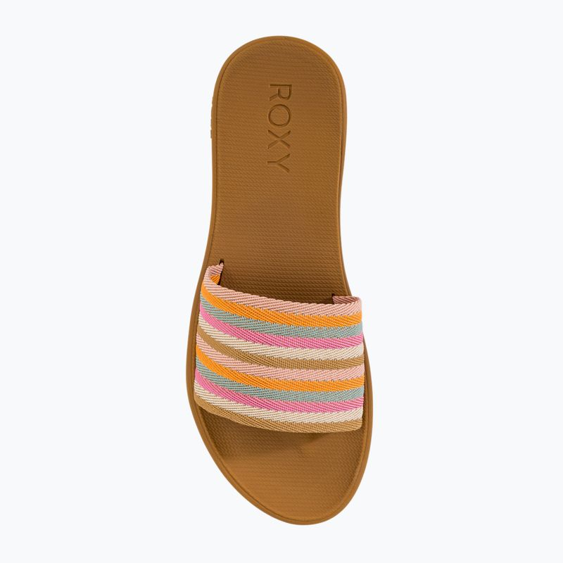 Дамски чехли ROXY Beachie Breeze tan/crazy pink 5
