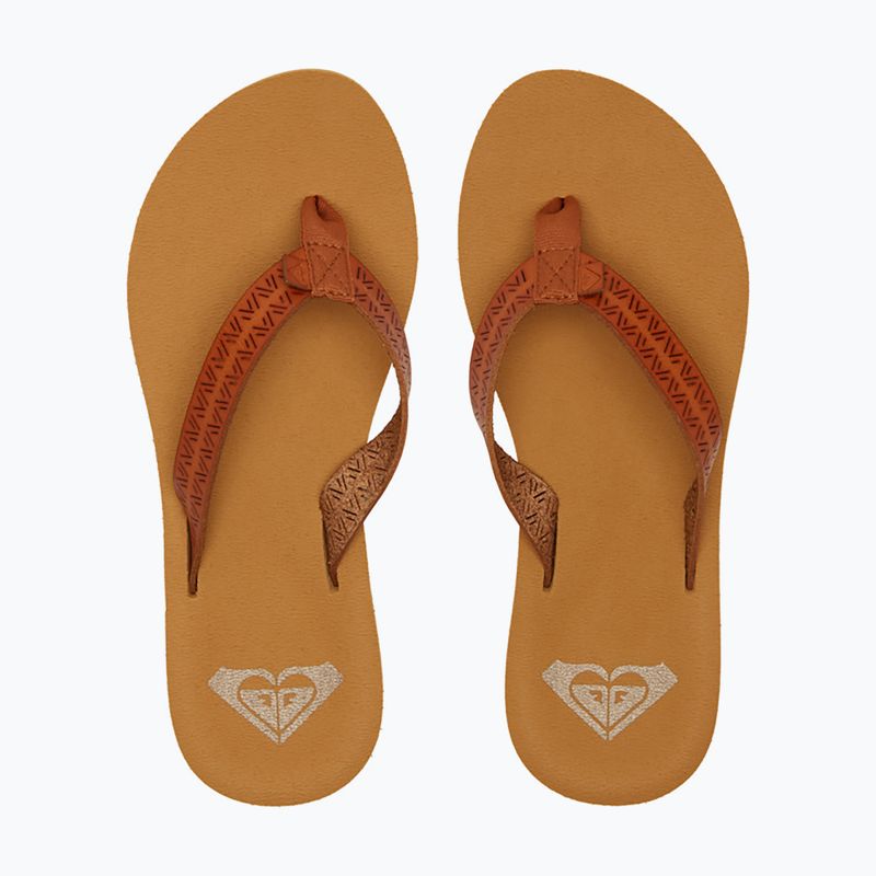 Дамски джапанки ROXY Porto Motif tan 9