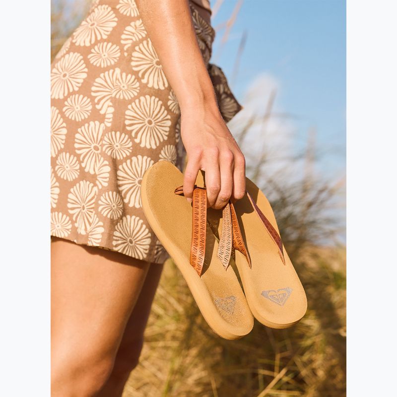 Дамски джапанки ROXY Porto Motif tan 11